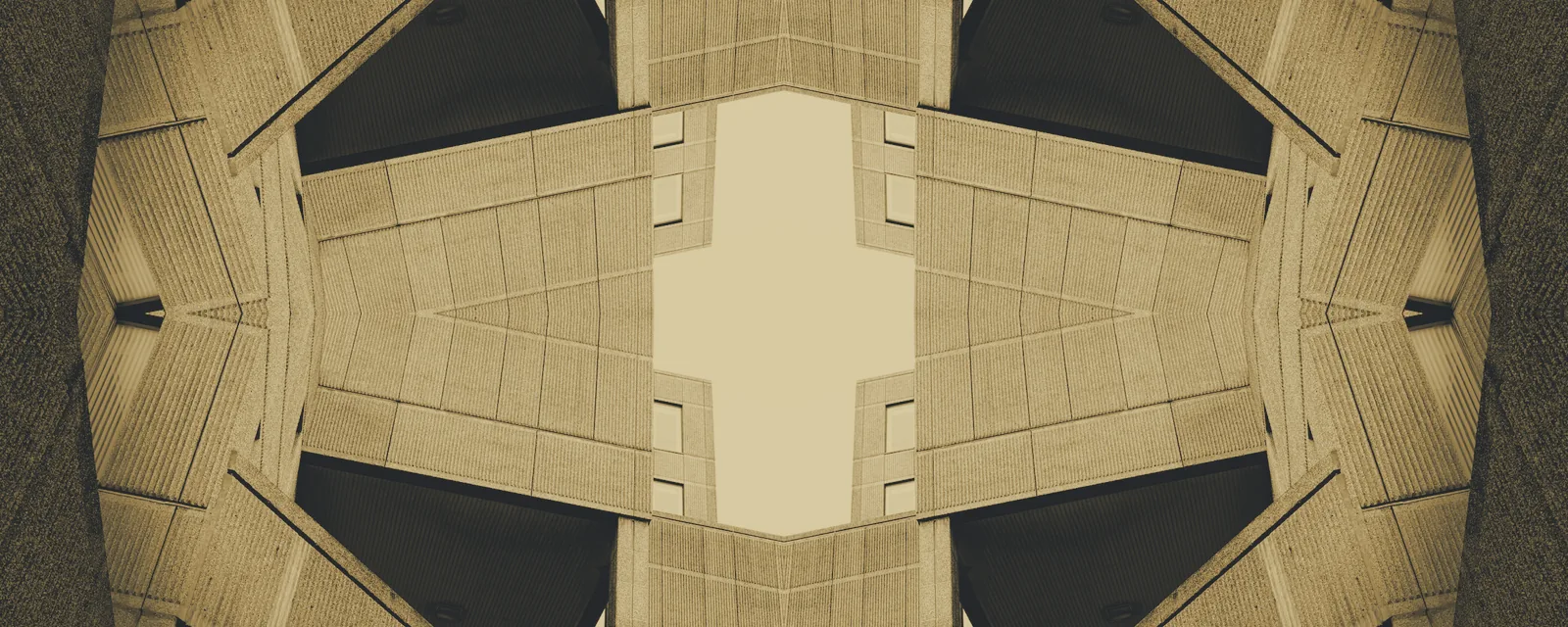 Struttura architettonica geometrica simmetrica