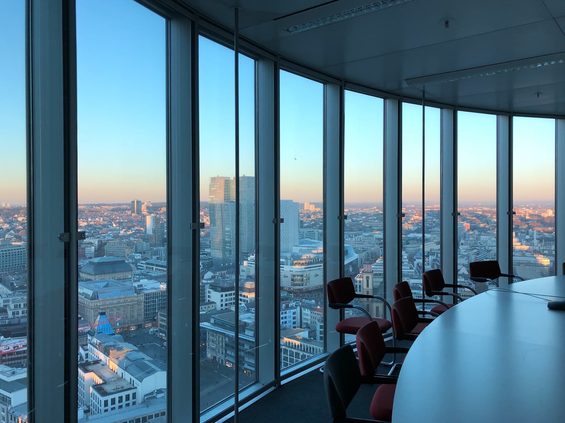 Office view on the city